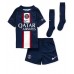 Paris Saint-Germain Kylian Mbappe #7 babykläder Hemmatröja barn 2022-23 Korta ärmar (+ Korta byxor)